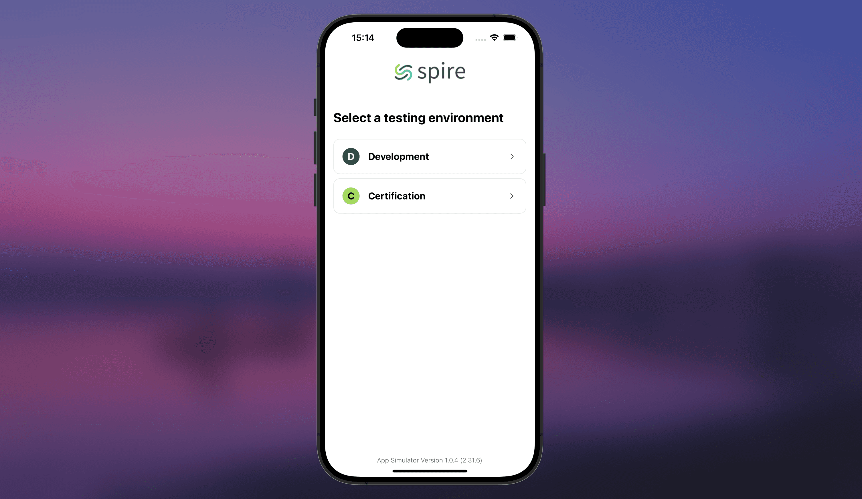 Spire App Simulator image